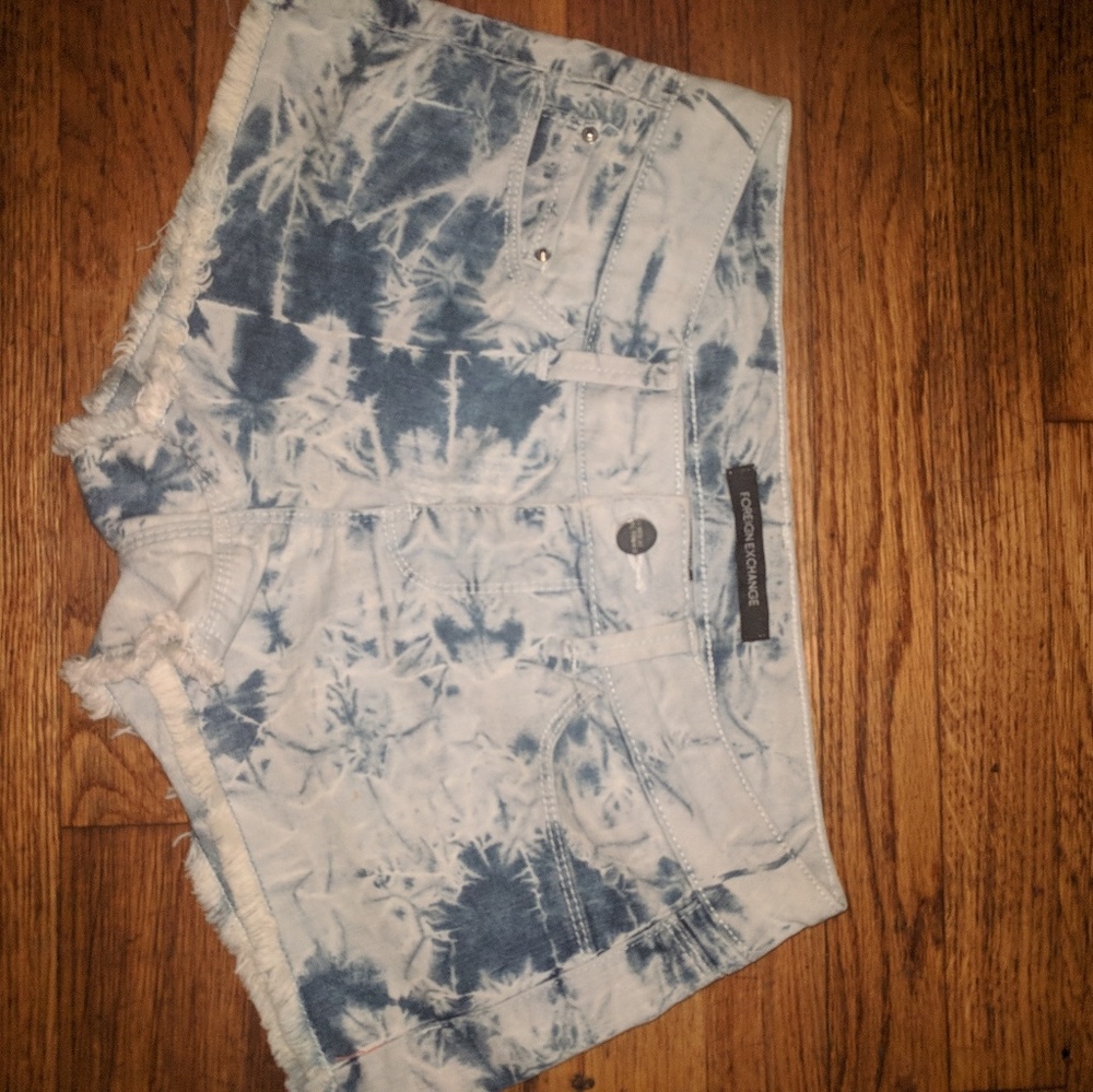 Foreign Exchange Acid Wash Shorts